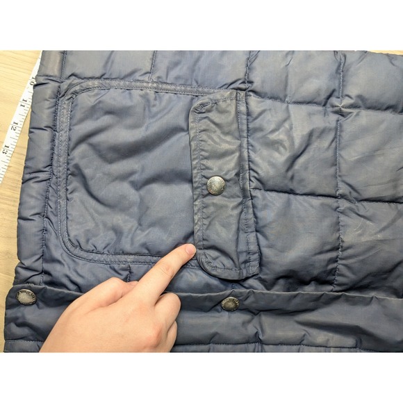 Nautica Down Vest Quilted Puffer Navy Feathers Gorpcore Winter Warm Mens M A057 - Picture 6 of 15